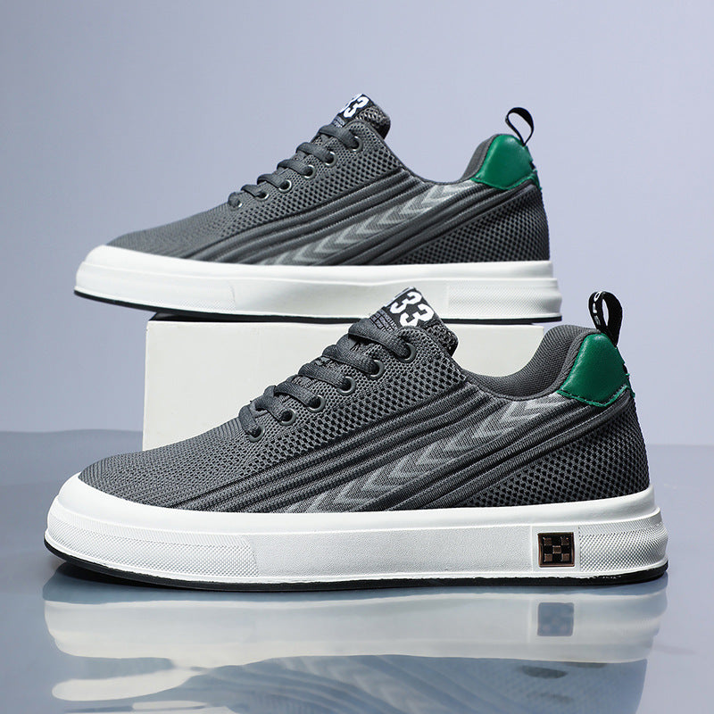 Flying Woven Skate Shoes Mesh Wear-resistant Sports Leisure Invisible Height Increasing Insole Men - Bellarte Enchanté Flying Woven Skate Shoes Mesh Wear-resistant Sports Leisure Invisible Height Increasing Insole Men